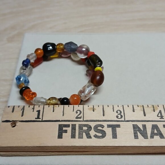 Hand Crafted Colorful Glass Beaded Silver Tone Bracelet Fashion Jewelry #36 - Picture 2 of 9
